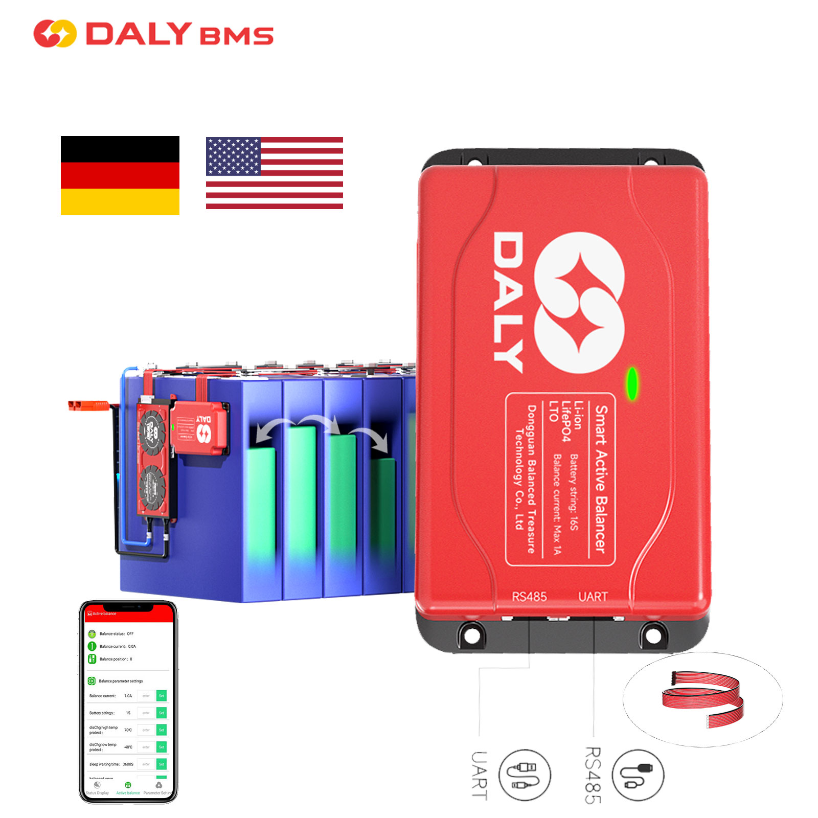 Daly 1A Active Equalizer Balan - đánh giá và giá Battery Equalizer Balancer